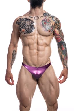 Cut4Men - Klassieke Herenstring - Metallic Roze L — thumbnail 1