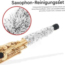Saxofoon Reiniger - Katoenen Touw - Instrument Onderhoud - Hoge Wateropname - 50 x 7 cm - Grijs — thumbnail 5
