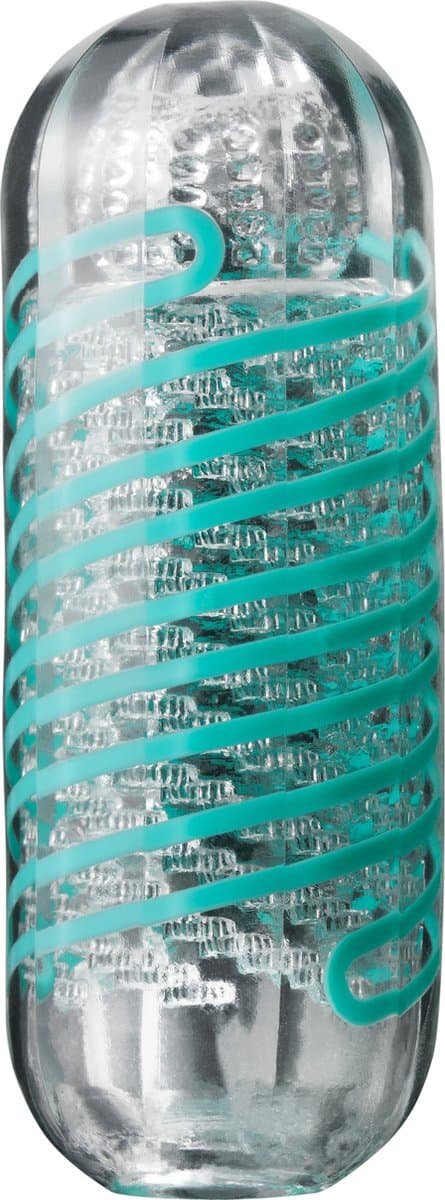 Tenga - Spinner 04 Pixel Masturbator - Transparant/Turquoise — afbeelding 1