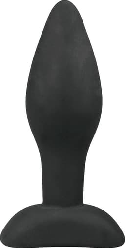 Kleine zwarte siliconen buttplug — thumbnail 1