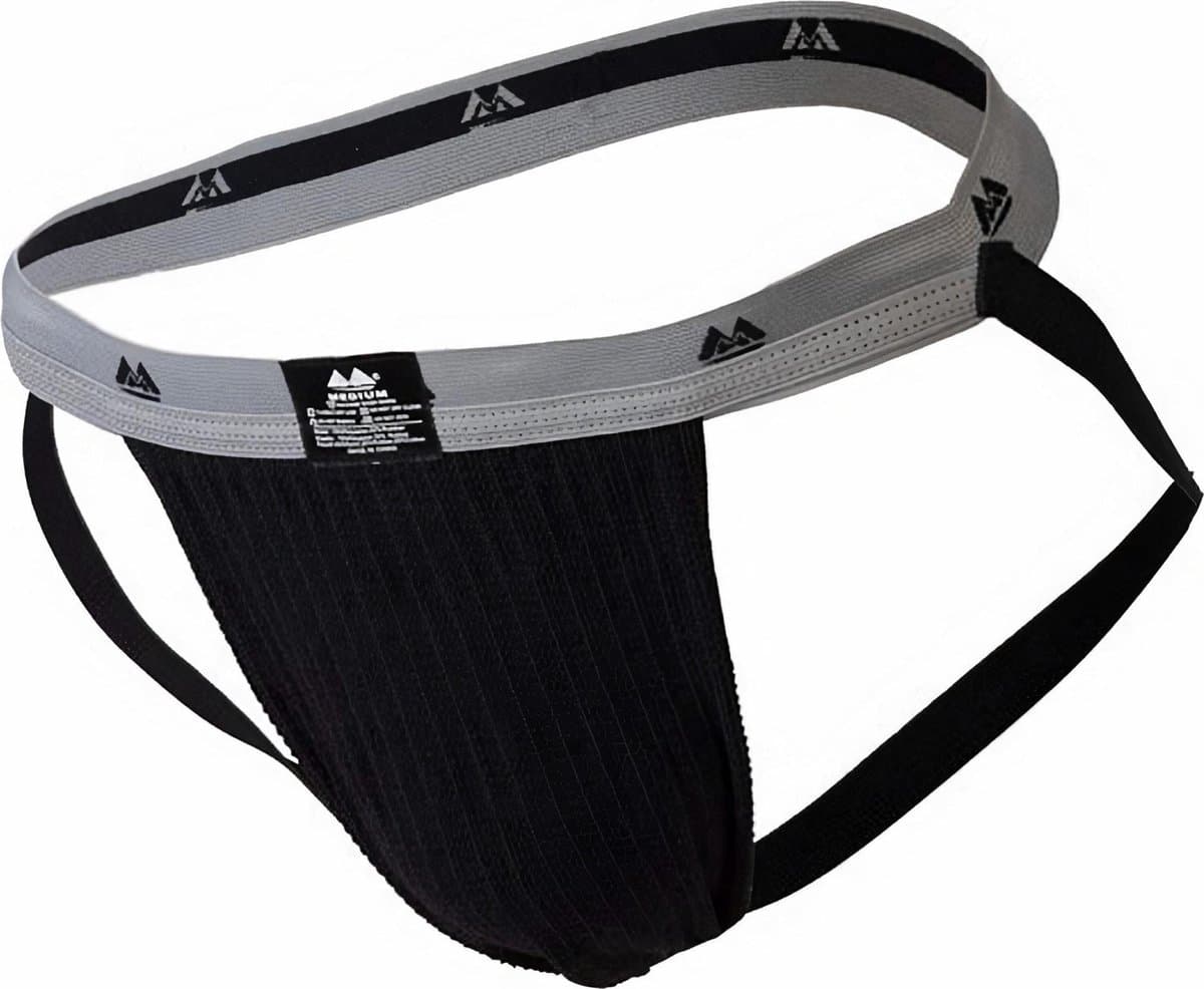 MM Sports The Original Swimmer/Jogger Jockstrap 1 inch Black - MAAT S - Heren Ondergoed - Jockstrap voor Man - Mannen Jock — afbeelding 1