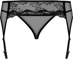 Obsessive - Charms Garter Belt & String Zwart XXL — thumbnail 2