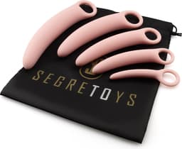 Segretoys - Siliconen Dilator Set voor Vaginisme - Zachte Dildo Set - Ondersteuning bij Vaginisme, Vulvitis of Bekkenproblemen - Vaginale Training - Seksspeeltjes voor Vrouwen - Set van 5 - Roze — thumbnail 1