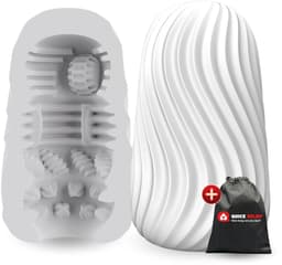 Quick Relief Egg Stroker™ - Masturbator ei - Pocket Pussy - Aftrek Eitje - Sex Toy voor Mannen - Wit — thumbnail 1