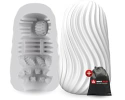 Quick Relief Egg Stroker™ - Masturbator ei - Pocket Pussy - Aftrek Eitje - Sex Toy voor Mannen - Wit