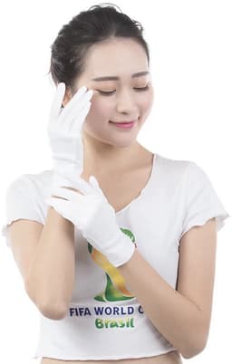 Katoenen handschoenen wit medium 4stuks – 2paar Beschermende Handschoenen - Medium - Gezondheidszorg - Ziekenhuis - Beauty Center, Kapper en Salon Spa Tattoo – Jewelry - eczeem / allergie / handcreme - juweliers / munt handschoen — thumbnail 3