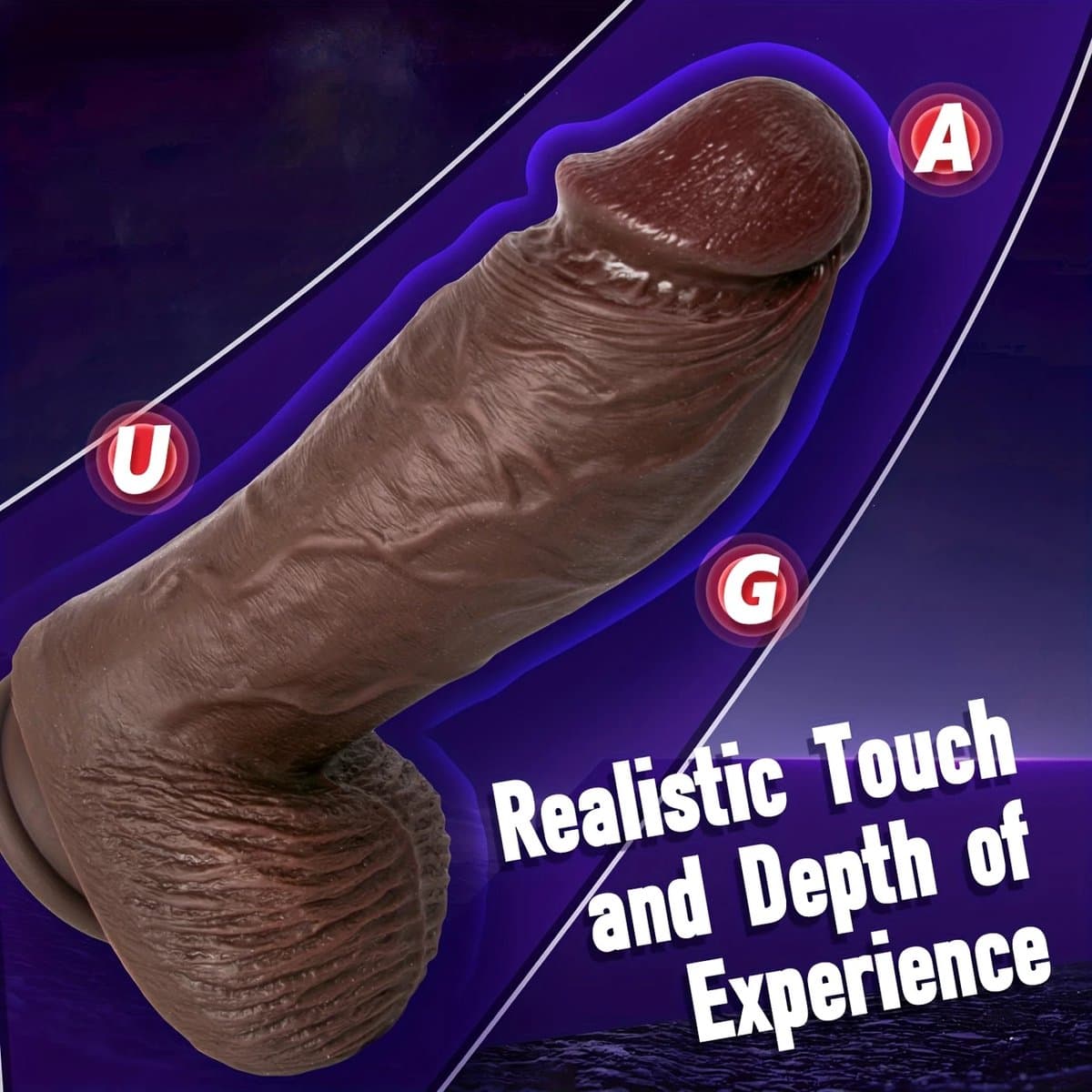 Dikke zwarte dildo, 19 x 5 centimeter, extreme pleasure! — afbeelding 1
