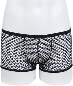 Zwarte Visnet Boxershort Heren – Sexy Transparant Herenondergoed – Maat S/M — thumbnail 4
