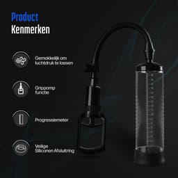 HappySexy Penispomp Met Grippomp – Penispompen Penisvergroter – Penis Pomp Erectie Vergroter Incl Gratis Glijmiddel Cockring en Penisring – Vacuumpomp Erectiepomp Masturbator — thumbnail 3