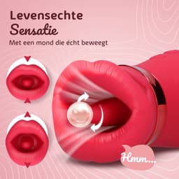 Sensual Desire® LIPS – Likkende Tong Vibrator – Vibrators & Sex Toys voor Vrouwen – 14 Standen met Zuigfunctie – Clitoris Stimulator Realistisch – Stil & Waterdicht — thumbnail 3