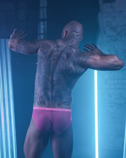 SUKREW Sheer Low-rise Brief Elect Pink - MAAT L - Erotisch Heren Ondergoed - Slip voor Man - Sexy mannen Slip — thumbnail 5