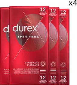 Durex - Condooms - Thin Feel - 4x 12 stuks - Voordeelverpakking — thumbnail 1