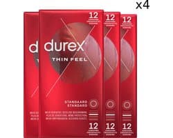Durex - Condooms - Thin Feel - 4x 12 stuks - Voordeelverpakking