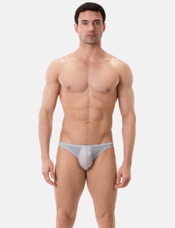 Barcode Berlin Reigi Brief Bluebeige - MAAT L - Erotisch Heren Ondergoed - Slip voor Man - Sexy mannen Slip — thumbnail 2