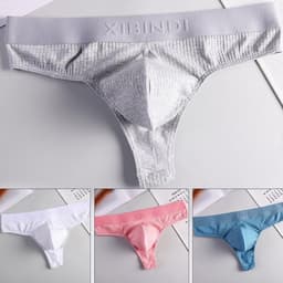Heren Sexy Ondergoed Slip - Ademende Katoenen G-String met U-Vorm Pouch — thumbnail 2