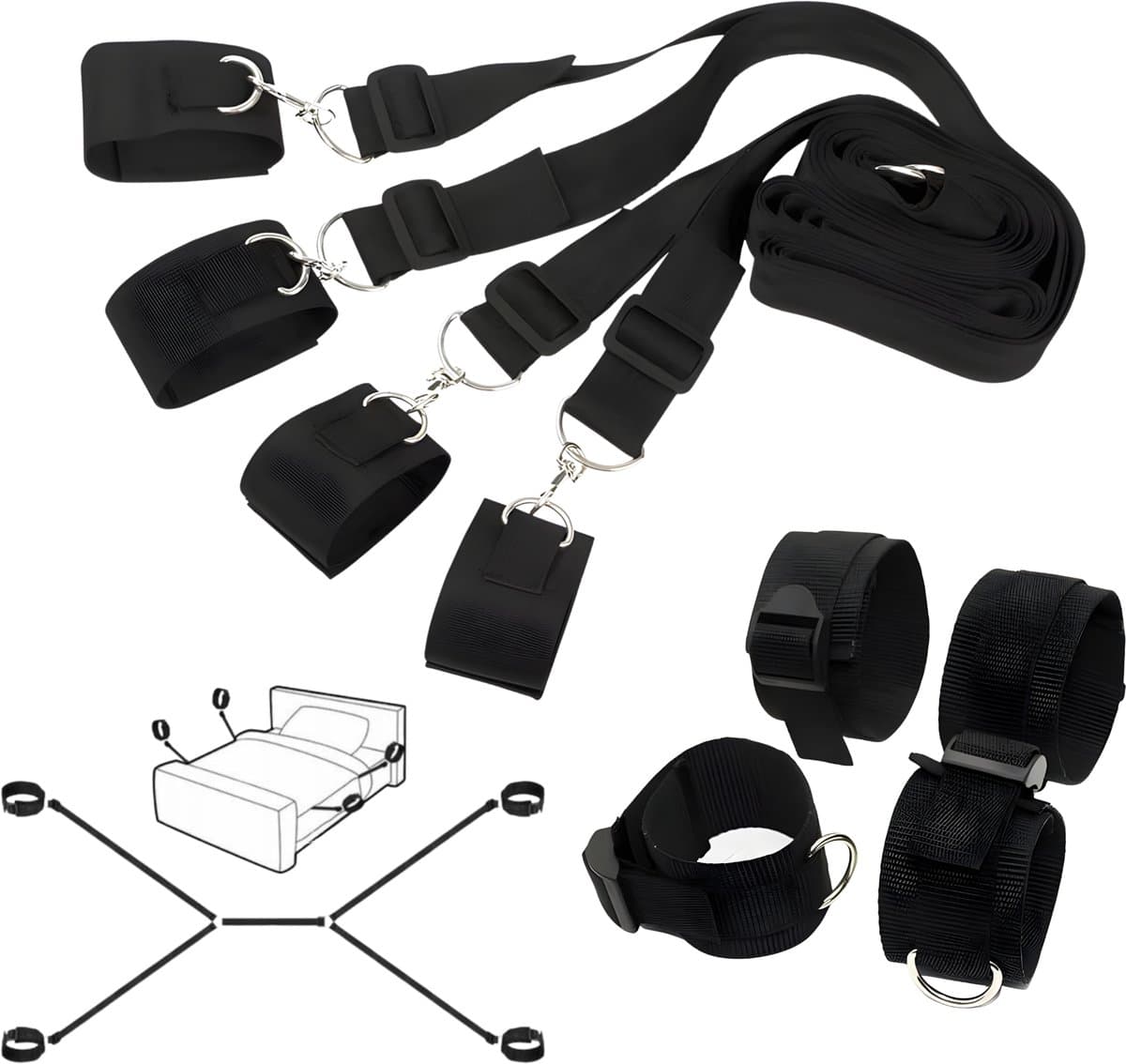 Bondage set - BDSM set - Enkelboeien - Seksspeeltjes voor koppel -  Seksspeeltjes - Bondage touw - Handboeien seks - Erotiek toys — afbeelding 1