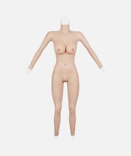 Siliconen Bodysuit – Cup E- Realistisch Vrouwenlichaam – Siliconen Borsten- Nep Borsten- Voor Cosplay & Crossdress — thumbnail 1