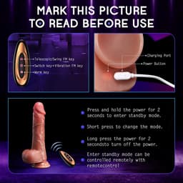 Oneay Stotende LSR Siliconen Dildo met Zuignap en Afstandsbediening – 21cm – 10 Vibratiestanden voor G-punt- en Anale Stimulatie – Realistisch Seksspeeltje voor Vrouwen en Mannen — thumbnail 4