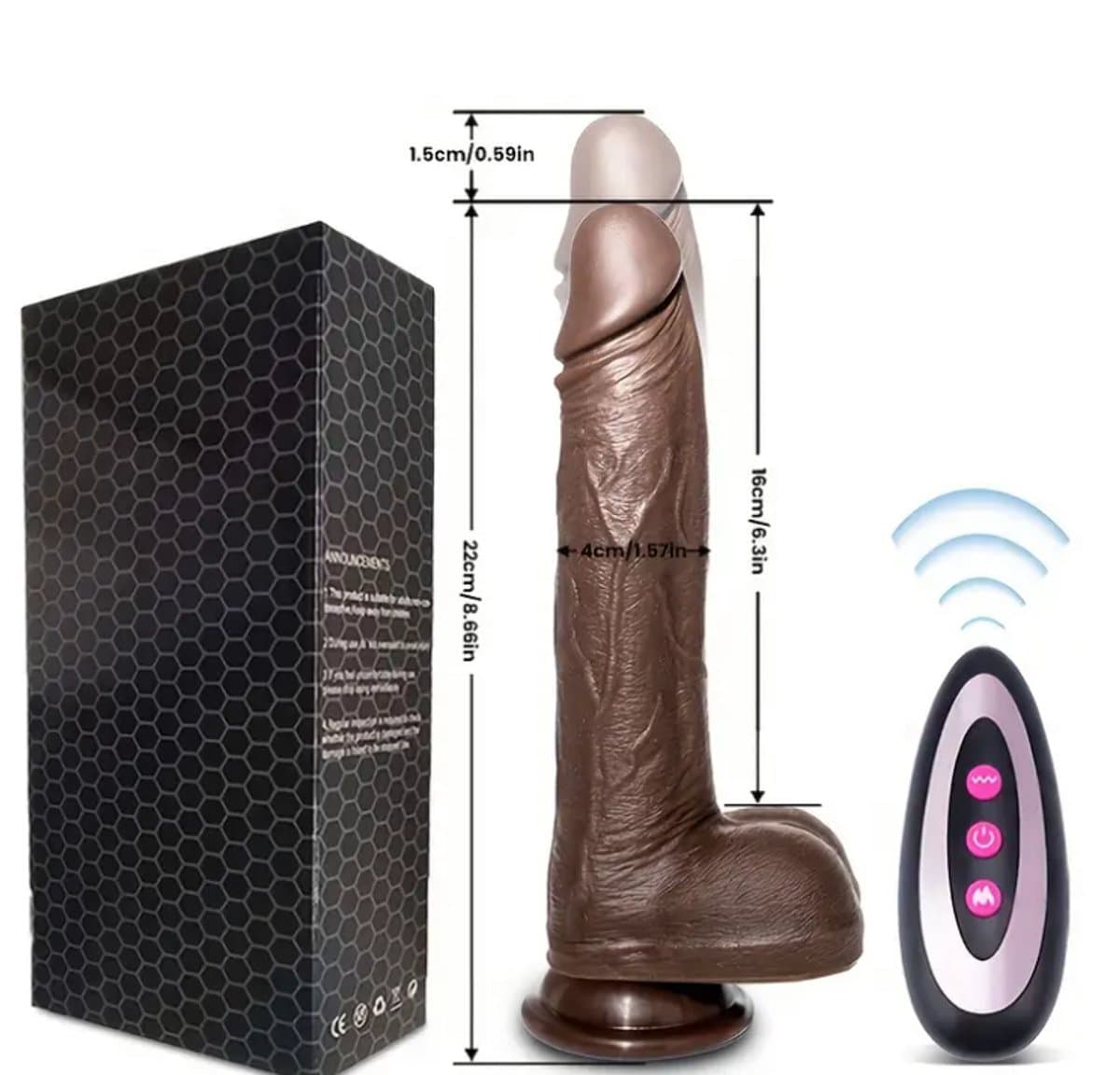 realistische vibrator zijde zacht met zuignap — afbeelding 1