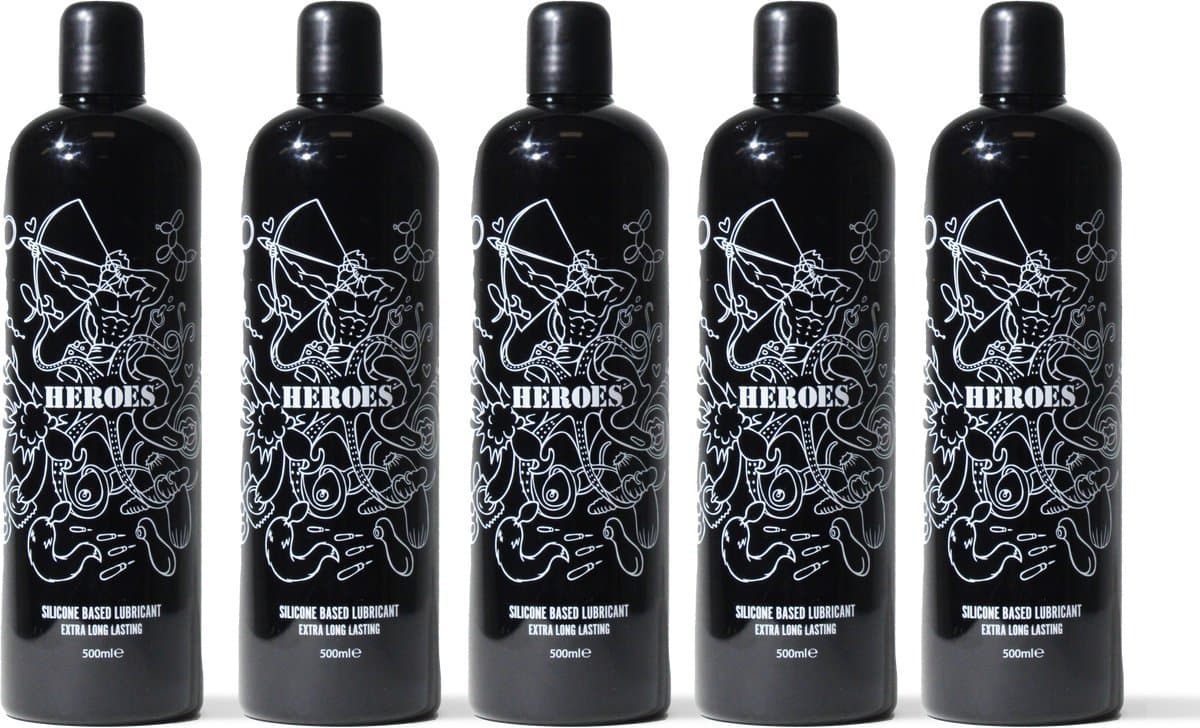 HEROES Siliconen Glijmiddel - 500ml x 5 stuks! — afbeelding 1
