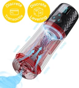 Sensa Automatische Masturbator voor Mannen – Sex Toy Elektrisch - Pocket Pussy - met 9 Zuig- en Vibratie standen - Met Visueel Venster — thumbnail 1