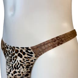 LekkerStout Heren String Luipaardprint - Bruin Kant - Sexy Herenondergoed - Maat L | ( LS261 ) — thumbnail 5