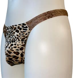 LekkerStout Heren String Luipaardprint - Bruin Kant - Sexy Herenondergoed - Maat L | ( LS261 ) — thumbnail 4