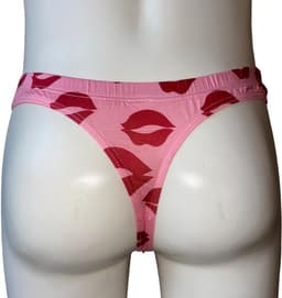 LekkerStout Heren String Kusjes-Print - Roze/Rood - Sexy Herenondergoed - Maat XL | ( LS246 ) — thumbnail 3