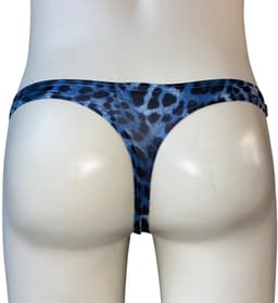 LekkerStout Heren Luipaard String - Blauw/Zwart - Sexy Herenondergoed | XL | ( LS189 ) — thumbnail 4