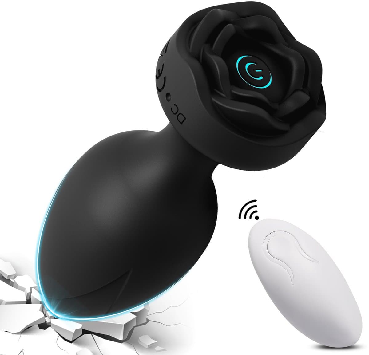 Oneay Anal Plug Vibrator – Vibrerende Butt Plug met Afstandsbediening, 10 Modi – Prostaat Massager & Seksspeeltje voor Mannen, Vrouwen en Stellen – Zwart — afbeelding 1