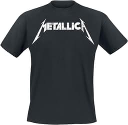 Metallica Textured Logo T-shirt - Zwart - 100% Katoen - Officieel Merchandise — thumbnail 1
