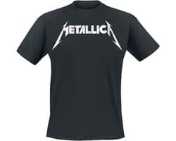 Metallica Textured Logo T-shirt - Zwart - 100% Katoen - Officieel Merchandise