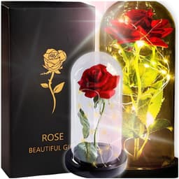 Zolta - Acrylglas Led Roos - Roze - 21cm - Geschenkverpakking — thumbnail 1