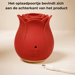 SF Toys – Roos Vibrator rood - 12 Zuigstanden - Clitoris Stimulator - Waterdicht - USB Oplaadbaar - Siliconen - Beschikbaar in 3 kleuren — thumbnail 5