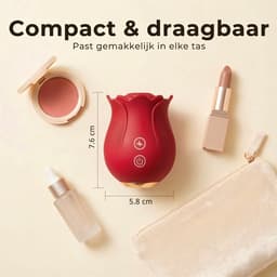 SF Toys – Roos Vibrator rood - 12 Zuigstanden - Clitoris Stimulator - Waterdicht - USB Oplaadbaar - Siliconen - Beschikbaar in 3 kleuren — thumbnail 4