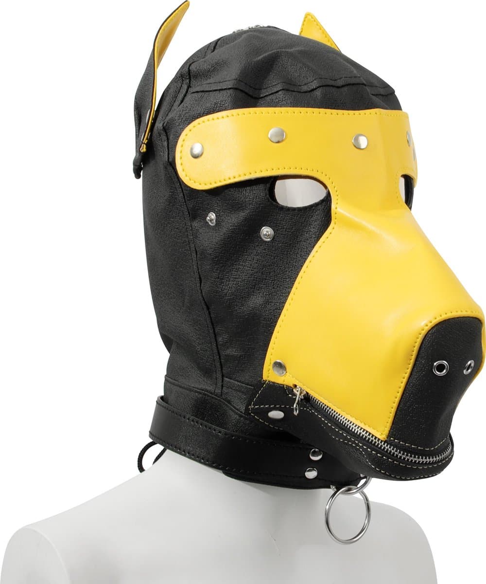 Banoch - Perra marrón - honden masker bruin - puppy play — afbeelding 1