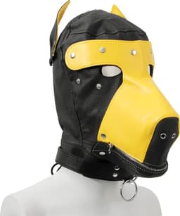 Banoch - Perra marrón - honden masker bruin - puppy play — thumbnail 1
