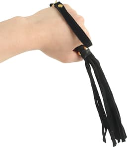 Banoch | Flogger klein zwart | imitatie suede zweep | zacht | 30 cm | BDSM — thumbnail 2