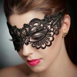 Zwart Kant Oogmasker Dames – Masquerade Masker – Venetiaans Masker – Sm / Feest Masker — thumbnail 2