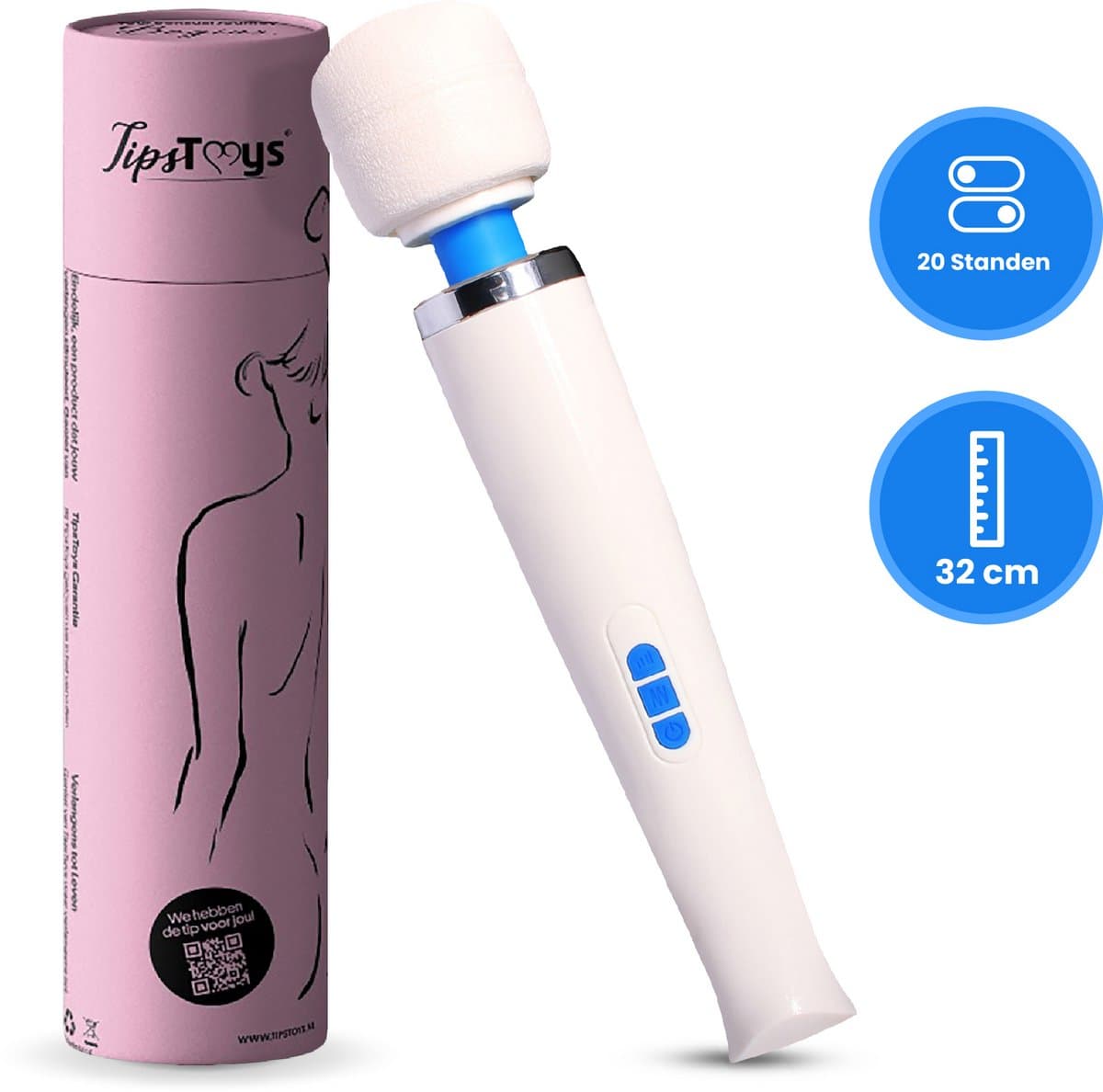 TipsToys® Dildos Vibrator - Magic Wand Love Massage - Sekspeeltjes Vibrator voor Vrouwen - 32 cm - Massage Spieren - Sex Toys — afbeelding 1