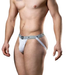 MM Sports The Original Swimmer/Jogger Jockstrap 1 inch White - MAAT L - Heren Ondergoed - Jockstrap voor Man - Mannen Jock — thumbnail 3
