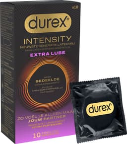 Durex Intensity Extra Glijmiddel Condooms - 10 stuks - Nieuwste generatie ultradunne, latexvrije condooms – Gedeelde lichaamswarmte — thumbnail 1