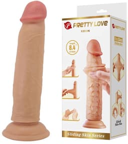 Pretty Love - Keon - Sliding Skin Realistic Dildo 21,4cm - Nude — thumbnail 1