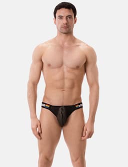 Barcode Berlin Pride Brief Regiro Black - MAAT L - Erotisch Heren Ondergoed - Slip voor Man - Sexy mannen Slip — thumbnail 4
