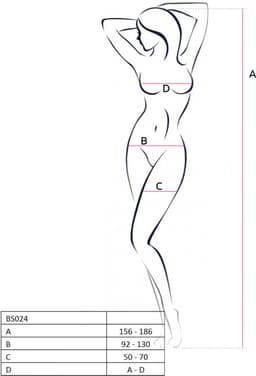 Passion - Woman Bs024 White Bodystocking One Size — thumbnail 2