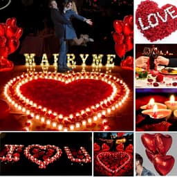 Romantische Theelichtjes en Rozenblaadjes Set voor Valentijnsdag — thumbnail 2