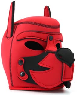 Dog/Puppy/Honden Neoprene-Masker Rood-Zwart neopreen — thumbnail 2