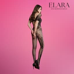 Elara Nora – Sexy Bodystocking Catsuit met Open Kruis – Elastische Visnet Lingerie – S / M / L / XL — thumbnail 5