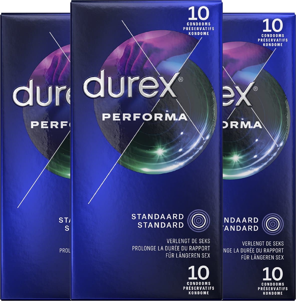 Durex Condooms - Performa met vertragend effect 10st x3 - Voordeelverpakking - Cadeau voor man en vrouw — afbeelding 1