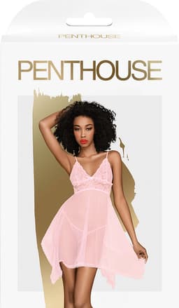 Penthouse Lingerie Naughty Doll - Erotische Babydoll - Maat S/M - Roze — thumbnail 2
